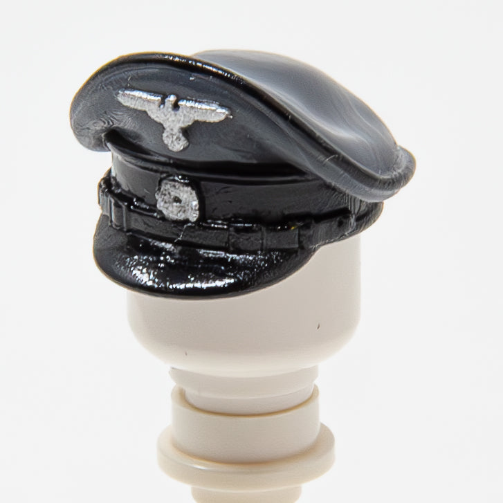 WWII German Officer Cap NCO Black (DBG) - SS | Accessories Bricks | #06 - 24