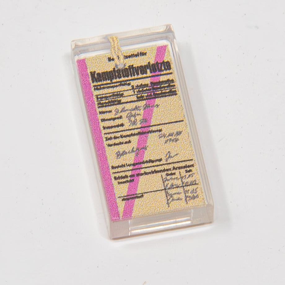 WW2 German Tag For Chemical Warfare Wounded Fit For Transport