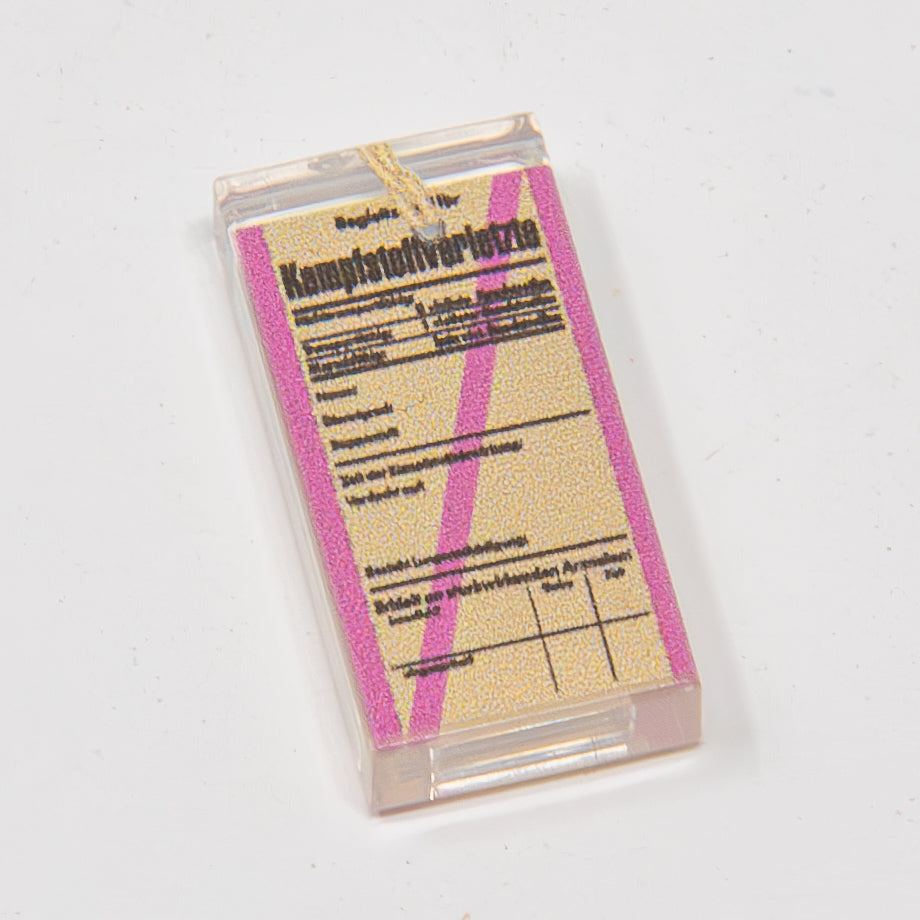 WW2 German Medical Tag Chemical Warfare Unused