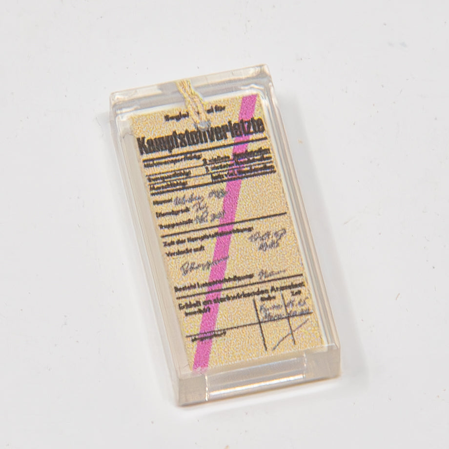 WW2 German Medical Tag Chemical Warfare Walking Wounded