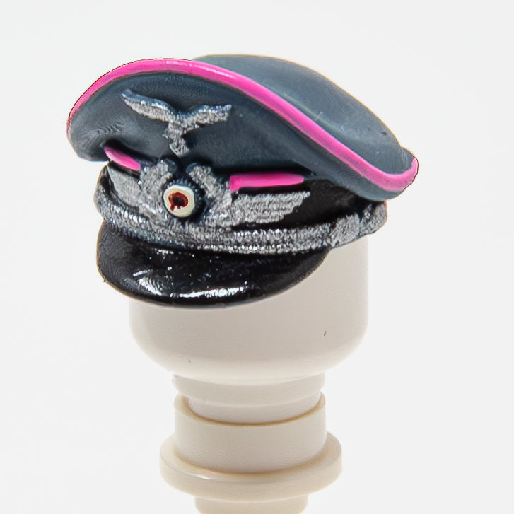 WWII German Officer Cap Pink (Sand Blue) - Luftwaffe | Accessories Bricks | #06 - 18