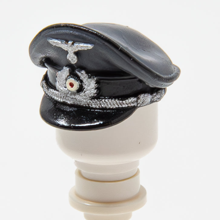 WWII German Officer Cap Black (DBG) - Heer | Accessories Bricks | #06 - 29