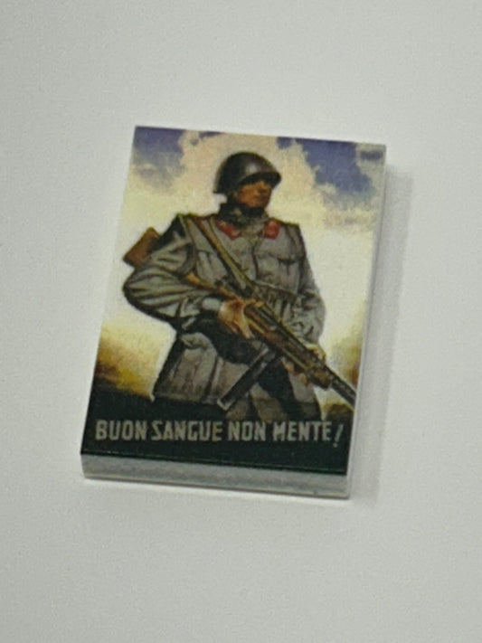 Italian WW2 poster Soldier 137