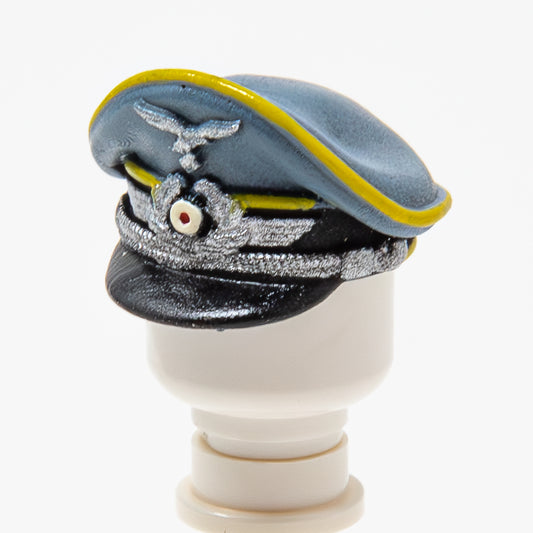 WWII German Officer Cap Yellow (Sand Blue) - Luftwaffe | Accessories Bricks | #06 - 04