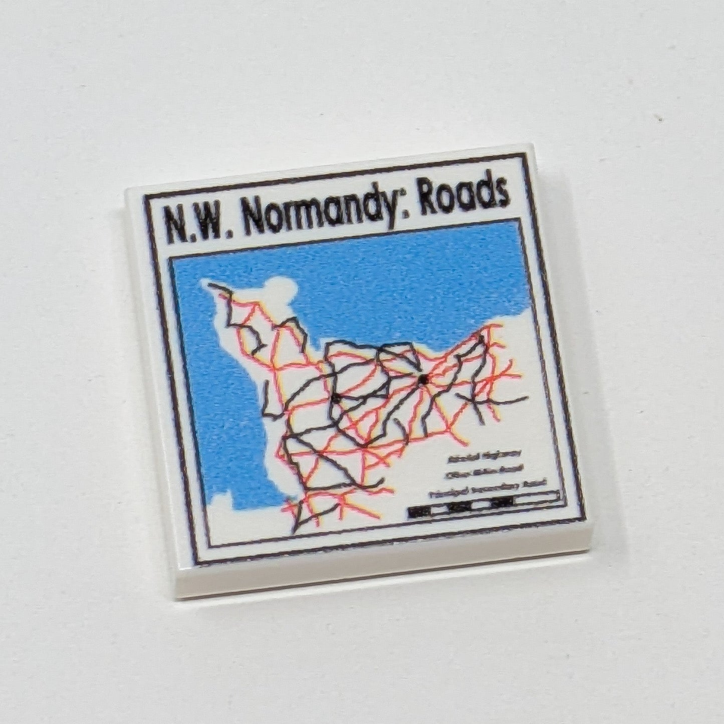 Normandy Road Map - 2x2 Tile