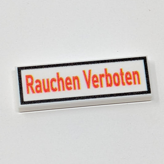 Rauchen Verboten Sign - 1x3 Tile