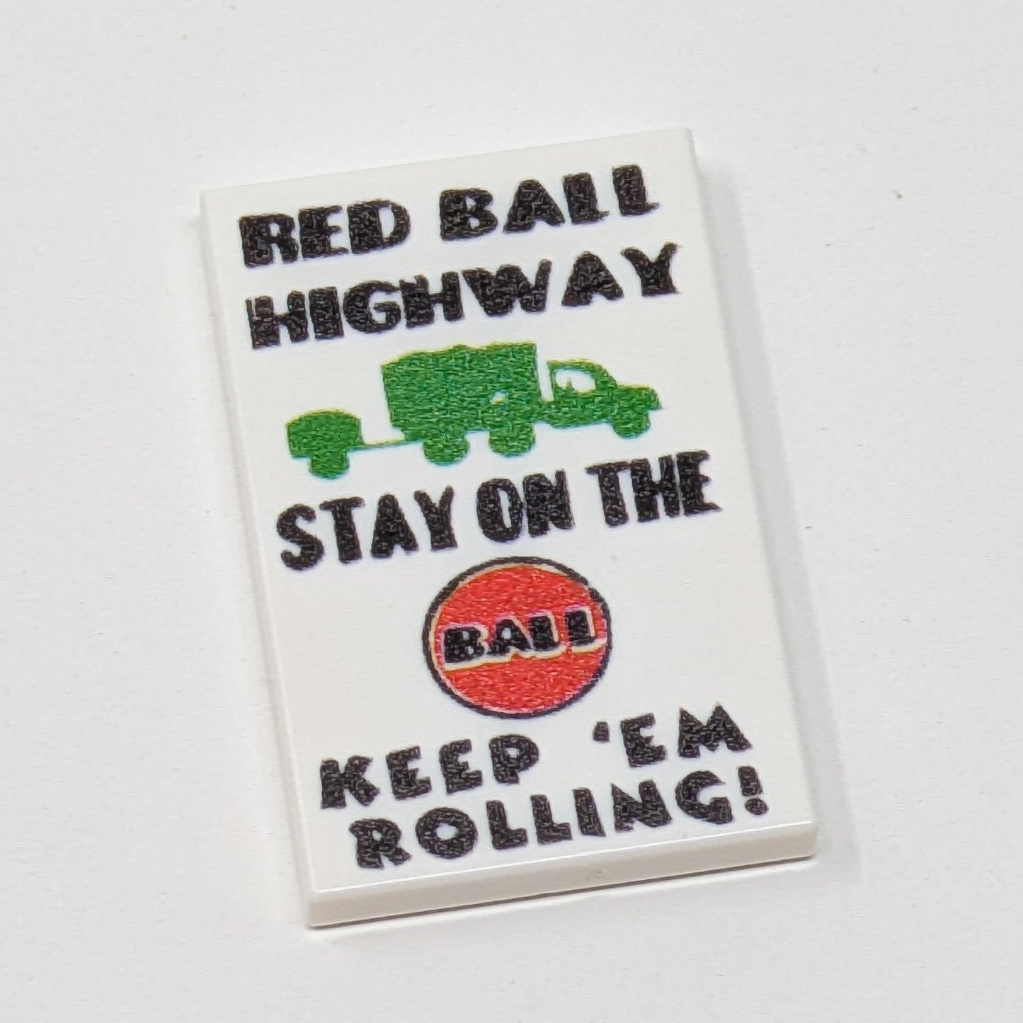 Red Ball Express Road Sign - 2x3 Tile