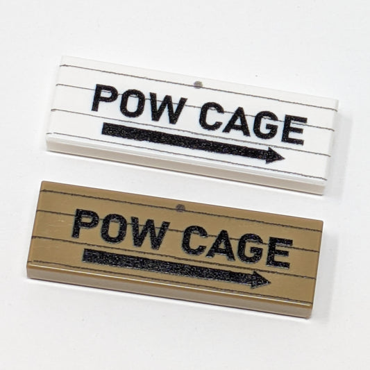 POW Cage Sign - 1x3 Tile