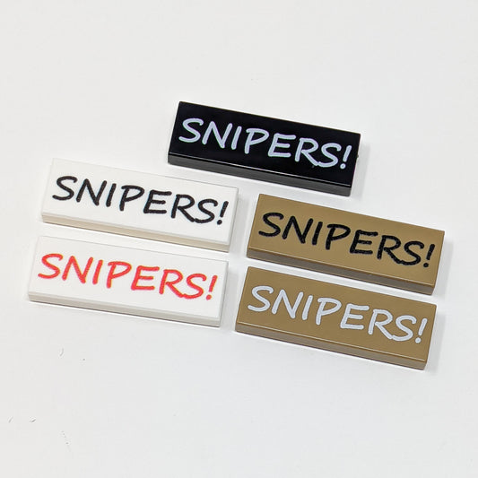 Sniper Warning Sign - 1x3 Tile