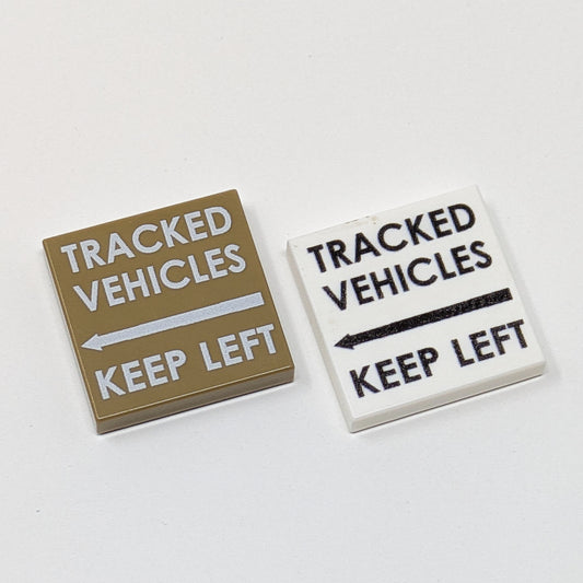 Tracked Vehicles Keep Left - 2x2 Tile