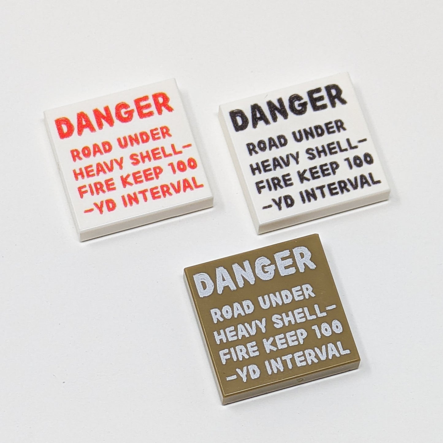 Danger Heavy Shell Fire - 2x2 Tile