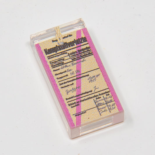 WW2 German Medical Tag Chemical Warfare Unfit For Transport