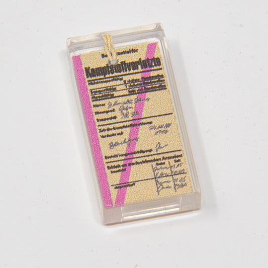 WW2 German Tag For Chemical Warfare Wounded Fit For Transport