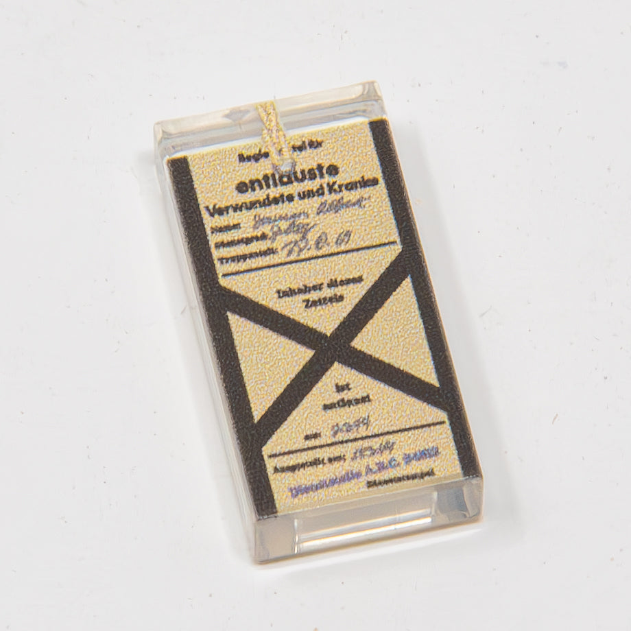 WW2 German Medical Tag Filled Out For An Individual Confirmed Deloused