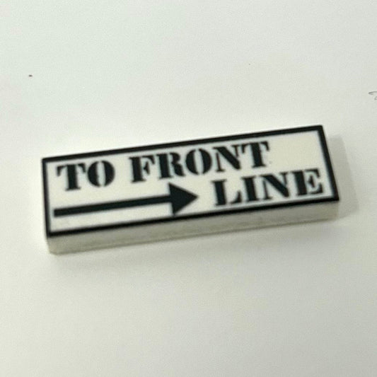 WW1 Sign To Front Line (White)