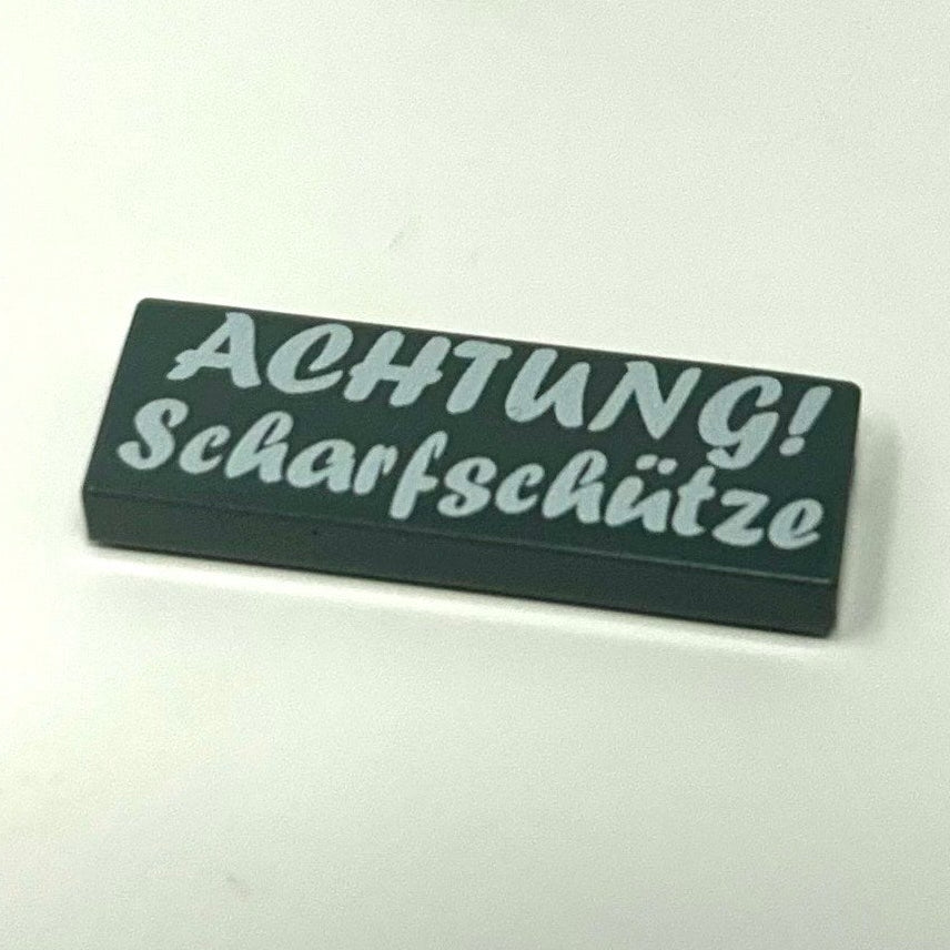 WW1 German sign Achtung! Scarfschutze (Attention Sniper)