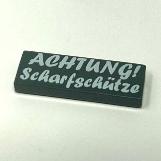 WW1 German sign Achtung! Scarfschutze (Attention Sniper)